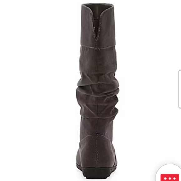 St. John's Bay Womens Korba Kimble Flat Heel Slouch Boots grey - Picture 3 of 5